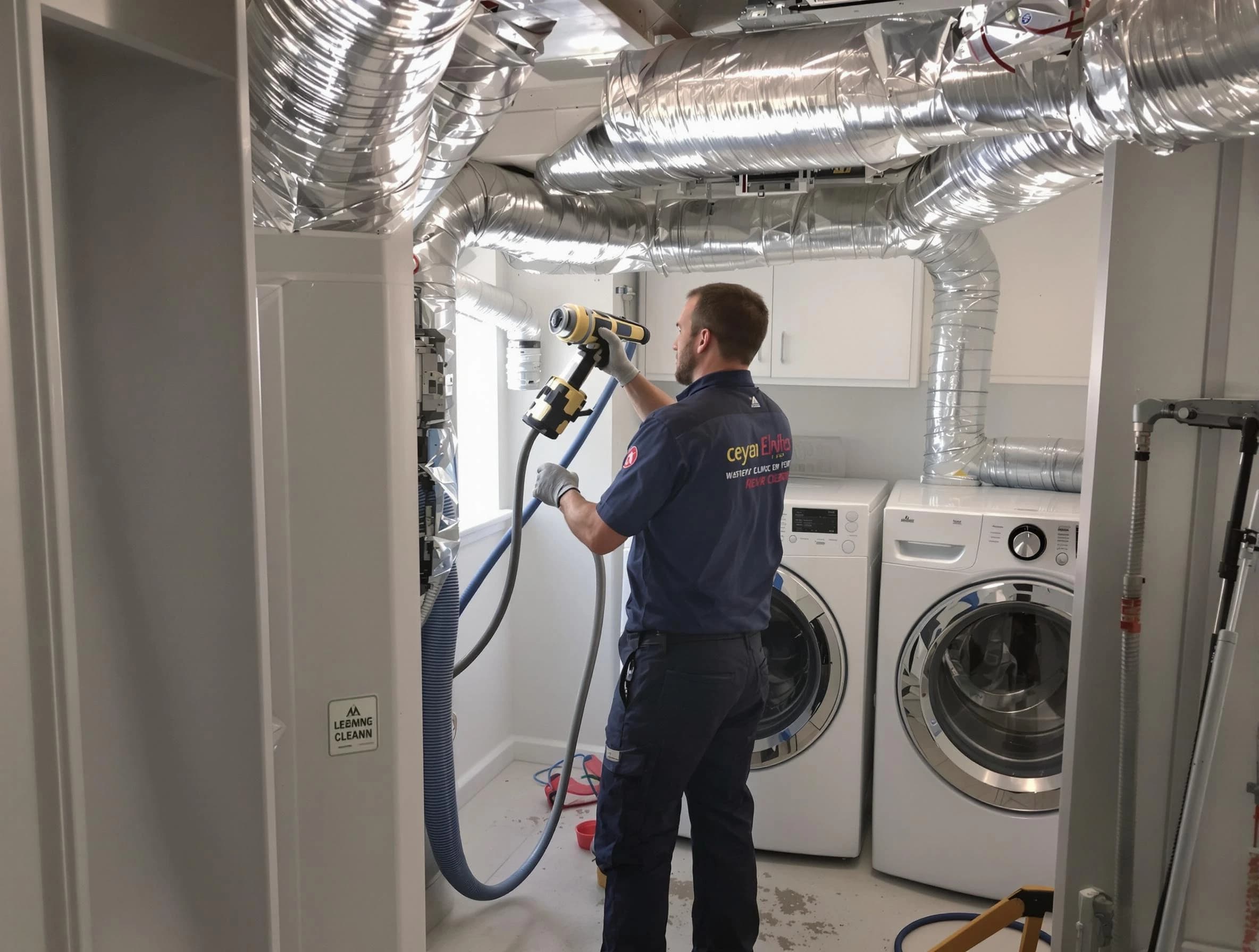 Conley Dryer Vent Cleaning specialist using advanced equipment for thorough duct cleaning in Conley