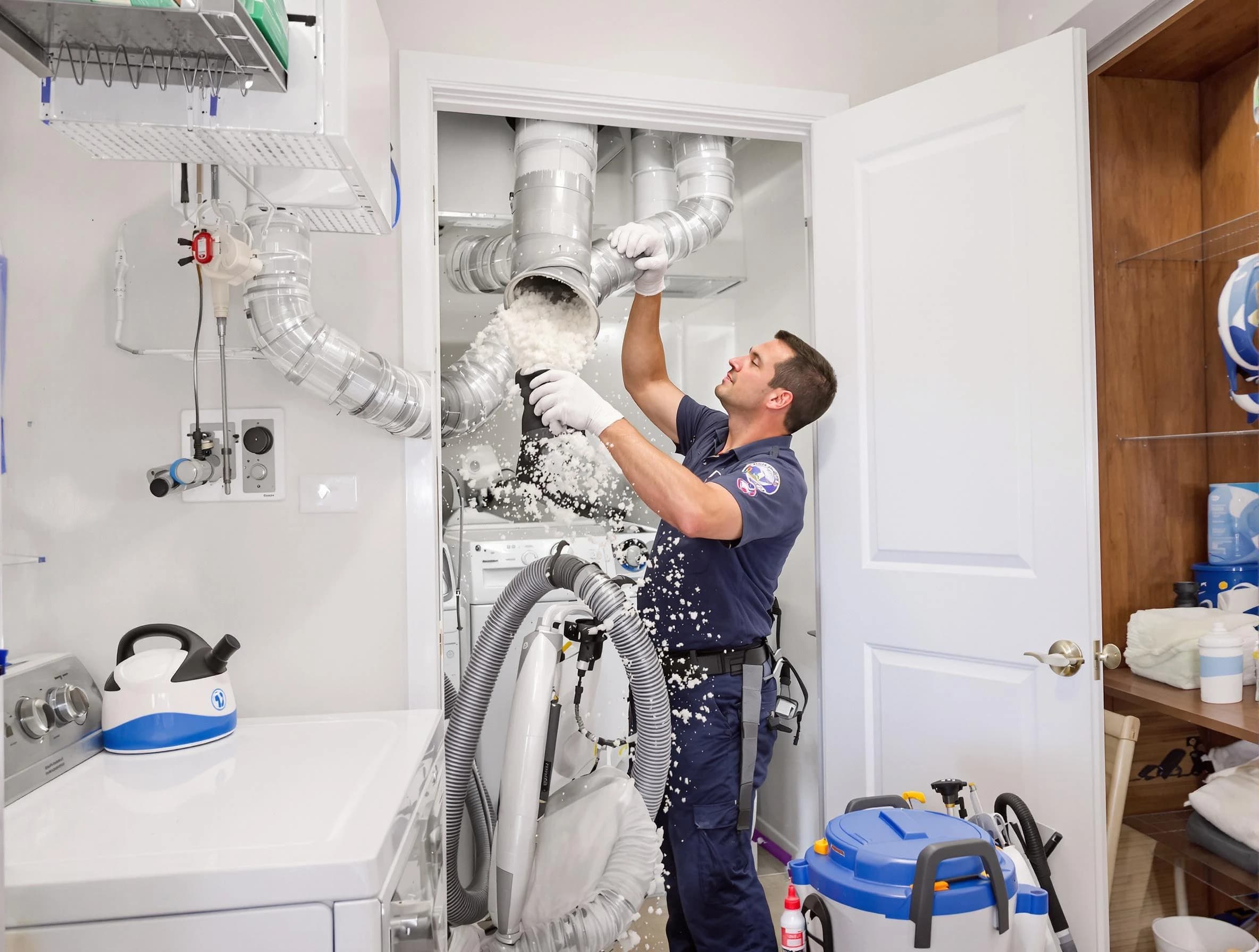 Conley Dryer Vent Cleaning technician delivering thorough residential dryer vent cleaning service in Conley